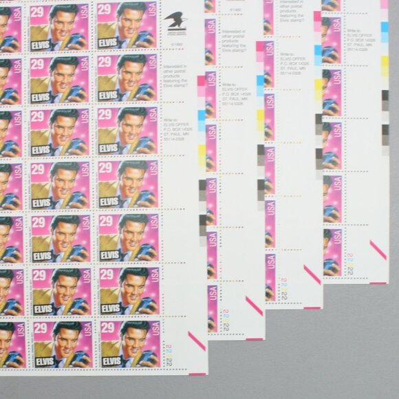 4 Mint Sheets 1992 USPS Elvis Pressley 29-cent Commemorate Stamps Set 160 Stamps - Picture 6 of 8